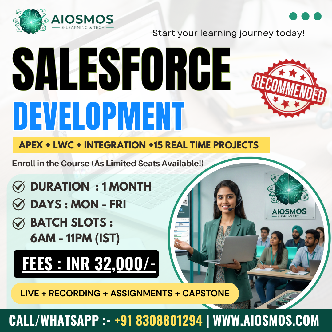 Salesforce Development |⏳1 Month | Mon–Fri | ₹32,000 INR
