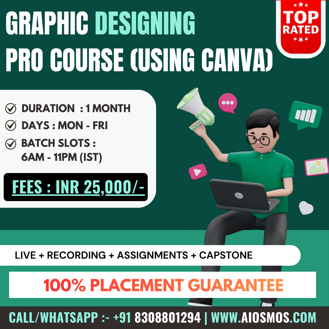 Graphic Designing Pro Course (Using Canva) |⏳1 Month | Mon–Fri | ₹25,000 INR